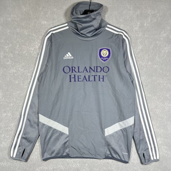 Adidas Jacket Orlando City MLS Soccer Raglan Pullover Climastorm Jacket Medium - Picture 1 of 10